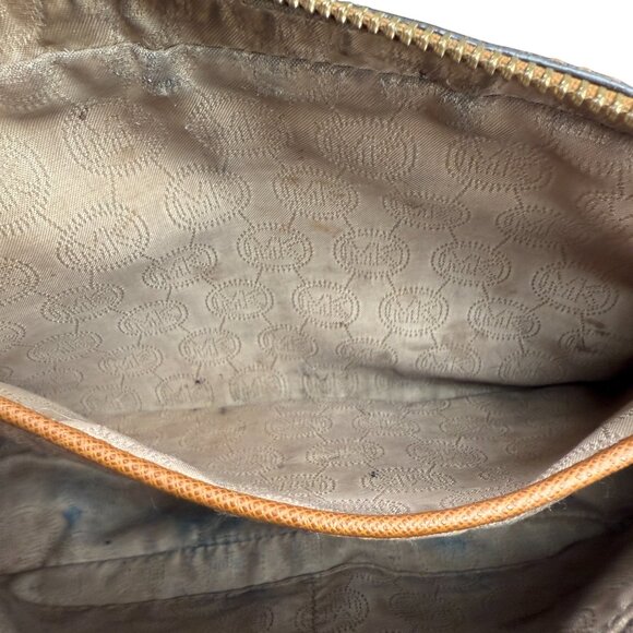 Michael Kors Jet Set Large Saffiano Leather Caramel Cross Body Bag - Picture 9 of 13